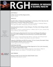 RGH Journal Volume 1 Issue 1 cover